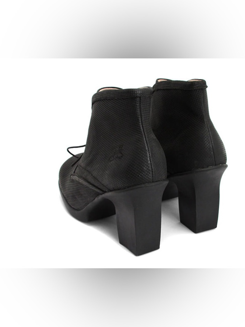 John Fluevog Black Perfect Splendid Lace-Up Textured Ankle Boots Women’s Sz 11 - Picture 4 of 12